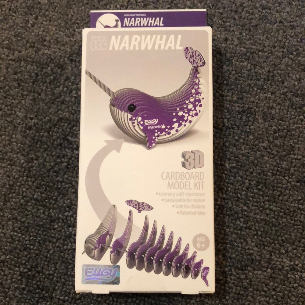 Eugy Narwhal 3D Puzzle model 33